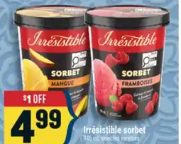 Marché Adonis Irrésistible sorbet offer