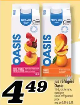 Marché Richelieu Jus Réfrigéré Oasis | Oasis Refrigerated Juice offer