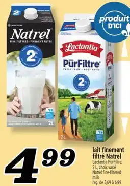 Marché Richelieu Lait finement filtré Natrel Lactantia PurFiltre offer