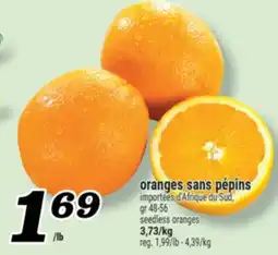Marché Richelieu Oranges Sans Pépins | Seedless Oranges offer