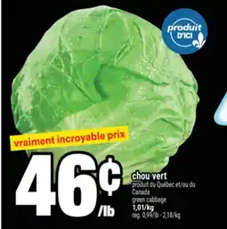 Super C chou vert | green cabbage offer