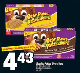 Super C biscuits Pattesd'ours Dare | Dare BearPaws cookies offer