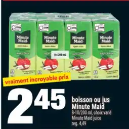 Super C Minute Maid juice offer