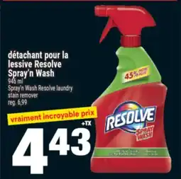 Super C détachant pour la lessive Resolve Spray'n Wash | Spray'n Wash Resolve laundry stain remover offer