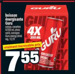 Super C boisson énergisante Guru | Guru energy drink offer