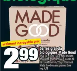 Super C barres granola biologiques Made Good | Made Good organic granola bars offer