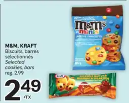 Brunet M&M, KRAFT Biscuits, barres sélectionnés offer