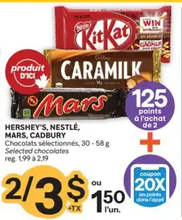 Brunet HERSHEY'S, NESTLÉ, MARS, CADBURY Chocolats sélectionnés offer
