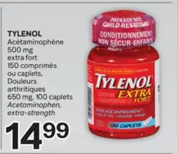 Brunet TYLENOL Acétaminophène 500mg extra fort 150comprimés ou caplets, Douleurs arthritiques offer