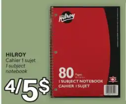 Brunet HILROY Cahier 1 sujet offer