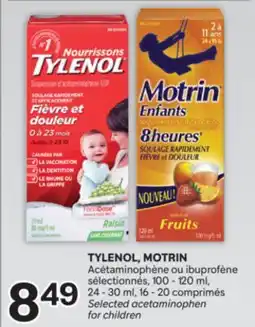 Brunet TYLENOL, MOTRIN Acétaminophène ou ibuprofène sélectionnés offer