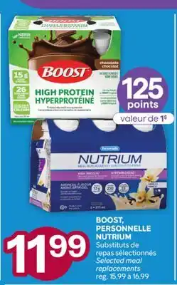 Brunet BOOST, PERSONNELLE NUTRIUM Substituts de repas sélectionnés offer