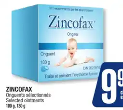 Jean Coutu ZINCOFAX Selected ointments offer