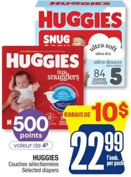Jean Coutu HUGGIES Selected diapers offer