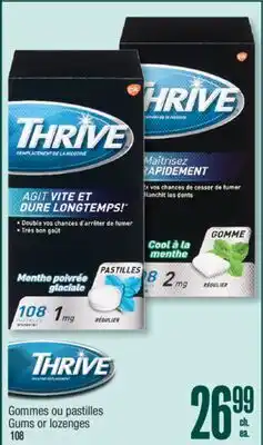 Jean Coutu THRIVE Gums or lozenges offer