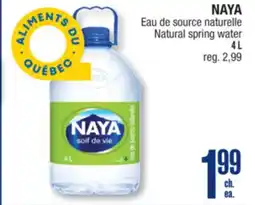 Jean Coutu NAYA Natural spring water offer