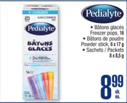Jean Coutu Pedialyte Freezer pops, Powder stick, Packets offer