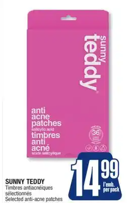 Jean Coutu SUNNY TEDDY Selected anti-acne patches offer