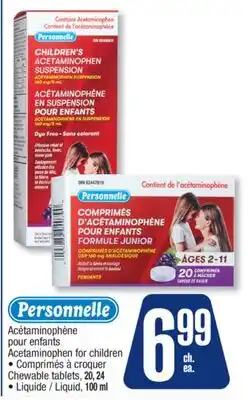 Jean Coutu Personnelle Acetaminophen for children offer