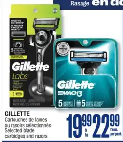 Jean Coutu GILLETTE Selected blade cartridges and razors offer