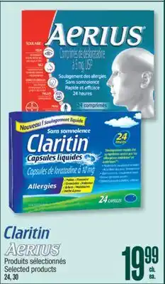 Jean Coutu CLARITIN, AERIUS Selected products offer