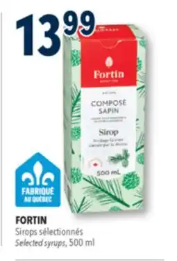 Familiprix FORTIN, Selected syrups offer