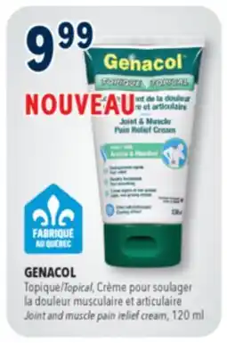 Familiprix Genacol topical cream joint and muscle pain relief arnica & menthol offer
