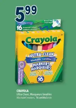 Familiprix CRAYOLA Ultra-Clean, Washable markers, 16 units offer