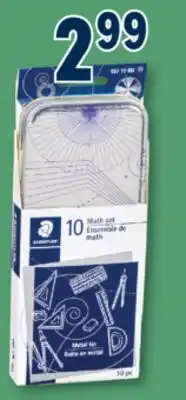Familiprix STAEDTLER Math set, model 557 10 BN, 10 pieces offer