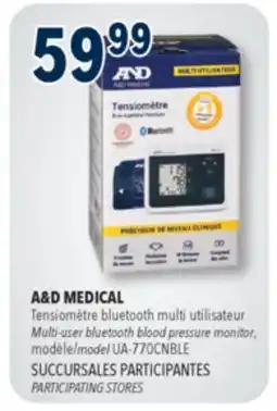 Familiprix A&D MEDICAL multi-user bluetooth blood pressure monitor offer