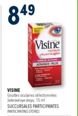 Familiprix VISINE, Selected eye drops offer