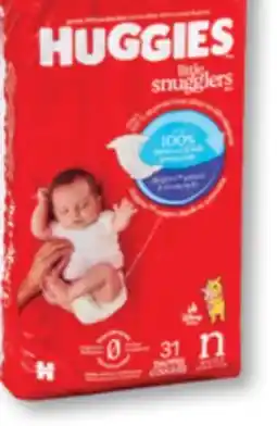 Familiprix Huggies Little Snugglers newborn diapers Size N (up to 10lb) - 31un offer