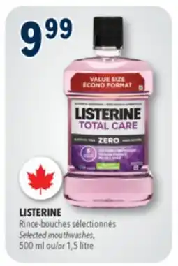 Familiprix Listerine Total Care Zero antiseptic mouthwash mild mint offer