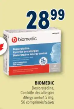 Familiprix Biomedic non-drowsy allergy control tablets 50un offer