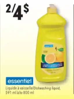 Familiprix Essentiel lemon ultra dishwashing liquid offer