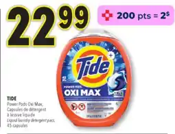 Familiprix TIDE Power Pods Oxi Max, Liquid laundry detergent pacs offer