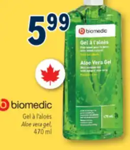 Familiprix Biomedic aloe vera gel offer