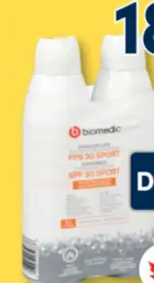 Familiprix Biomedic continous spray sunscreen SPF30 sport 177ml 2un offer