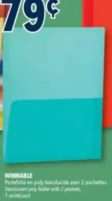 Familiprix WINNABLE Translucent poly folder with 2pockets offer