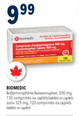 Familiprix Biomedic extra strength acetaminophen caplets for adults 500un offer