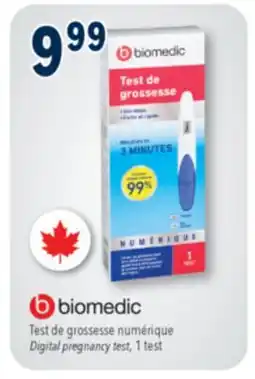 Familiprix Biomedic digital pregnancy test fast result offer