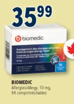 Familiprix Biomedic extra strength allergy relief tablets 84un offer
