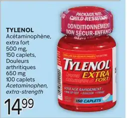 Brunet TYLENOL Acétaminophène, extra fort 500 mg, 150 caplets, Douleurs articulaires 650 mg 100 caplets offer