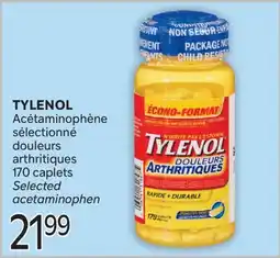 Brunet TYLENOL Acétaminophène sélectionné douleurs articulaires 170 caplets offer