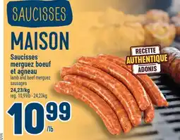 Marché Adonis SAUCISSES MERGUEZ BOEUF ET AGNEAU | LAMB AND BEEF MERGUEZ SAUSAGES offer