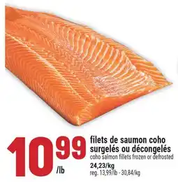 Marché Adonis FILETS DE SAUMON COHO SURGELÉS OU DÉCONGELÉS | COHO SALMON FILLETS FROZEN OR DEFROSTED offer