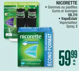 Jean Coutu NICORETTE Gommes ou pastilles 160, 210 VapoÉclair Vaporisateur Spray, 2 offer