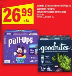 Maxi CULOTTES D'ENTRAÎNEMENT PULL-UPS OU GOODNITES HUGGIES, 24-74 UN offer