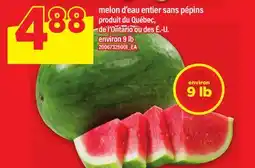 Maxi MELON D'EAU ENTIER SANS PÉPINS, environ 9 LB offer