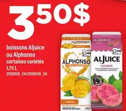 Maxi BOISSONS ALJUICE OU ALPHONSO offer